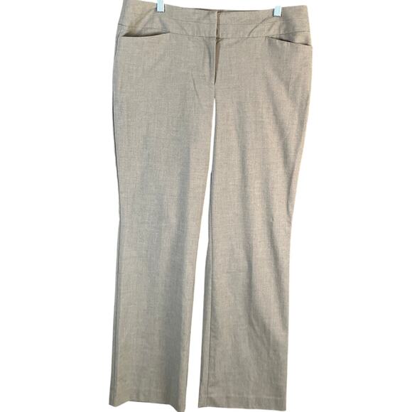 Ann Taylor Womens Pants Brown Curvy Minimalist Workwear Wide Leg Stretch 12 - Picture 1 of 12